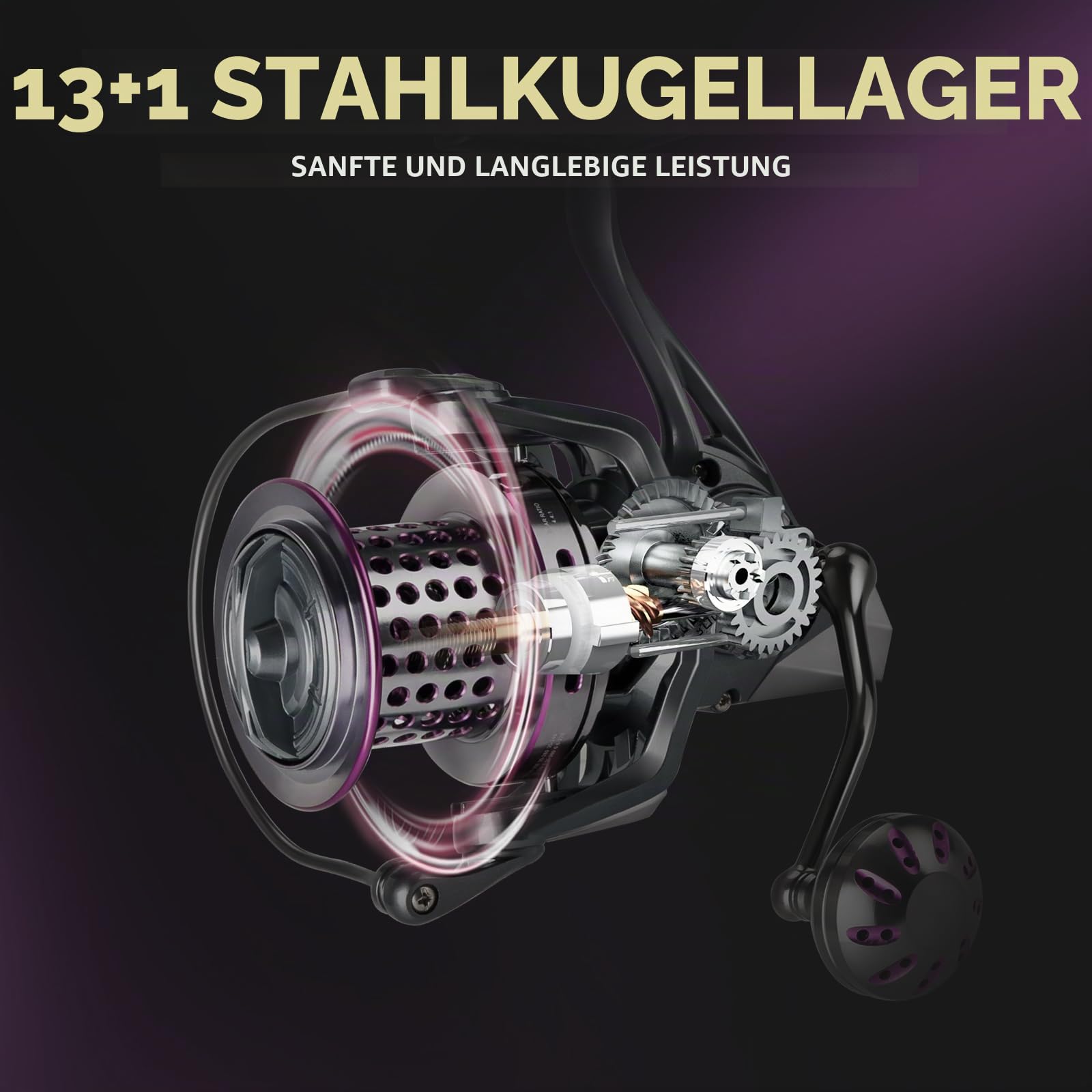 THKFISH Salzwasser-Spinnrolle Brandungs-Angelrollen, Salzwasser, extrem Glatte, robuste Rolle mit CNC-Aluminium-Spulenrollen für Lange Würfe