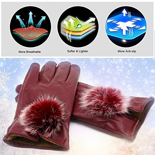 Guanti in pelle donna, Guanti invernali in pelle