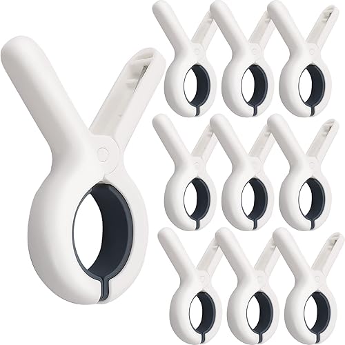10 clips para toallas de playa, clip de secado de colcha, pinzas de plástico de silicona, clips para sillas de playa para toallas, clips de