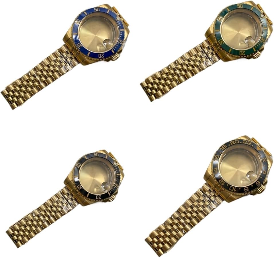 Amazon | 1個 40MM ゴールド腕時計ケース GMT NH35 NH34 自動巻き