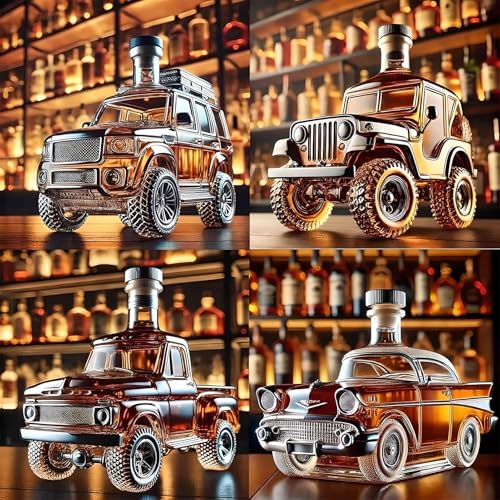 300 ml karafka do whisky w kształcie samochodu, kreatywne butelki na wino z motywem samochodowym 3D, figurki artystyczne, ozdoby do domowego barku, dekoracje na imprezy z alkoholem #6