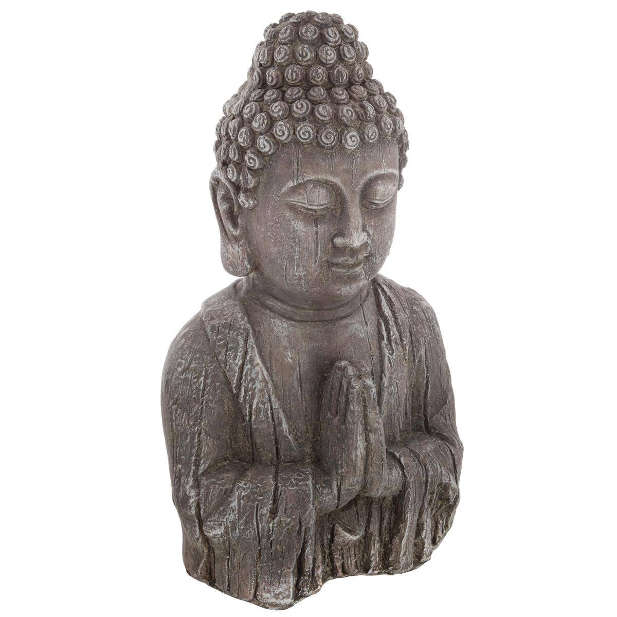 Objet décoratif Bouddha en magnésie Effet Bois H 49 cm - Atmosphera