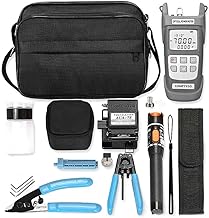 ERYUE Reparar terno de ferramenta,Kit de ferramentas de fechamento a frio de fibra óptica FTTH Multifuncional de fibra óptica medidor de potência alicate de fio com isolamento de borracha conjunto de