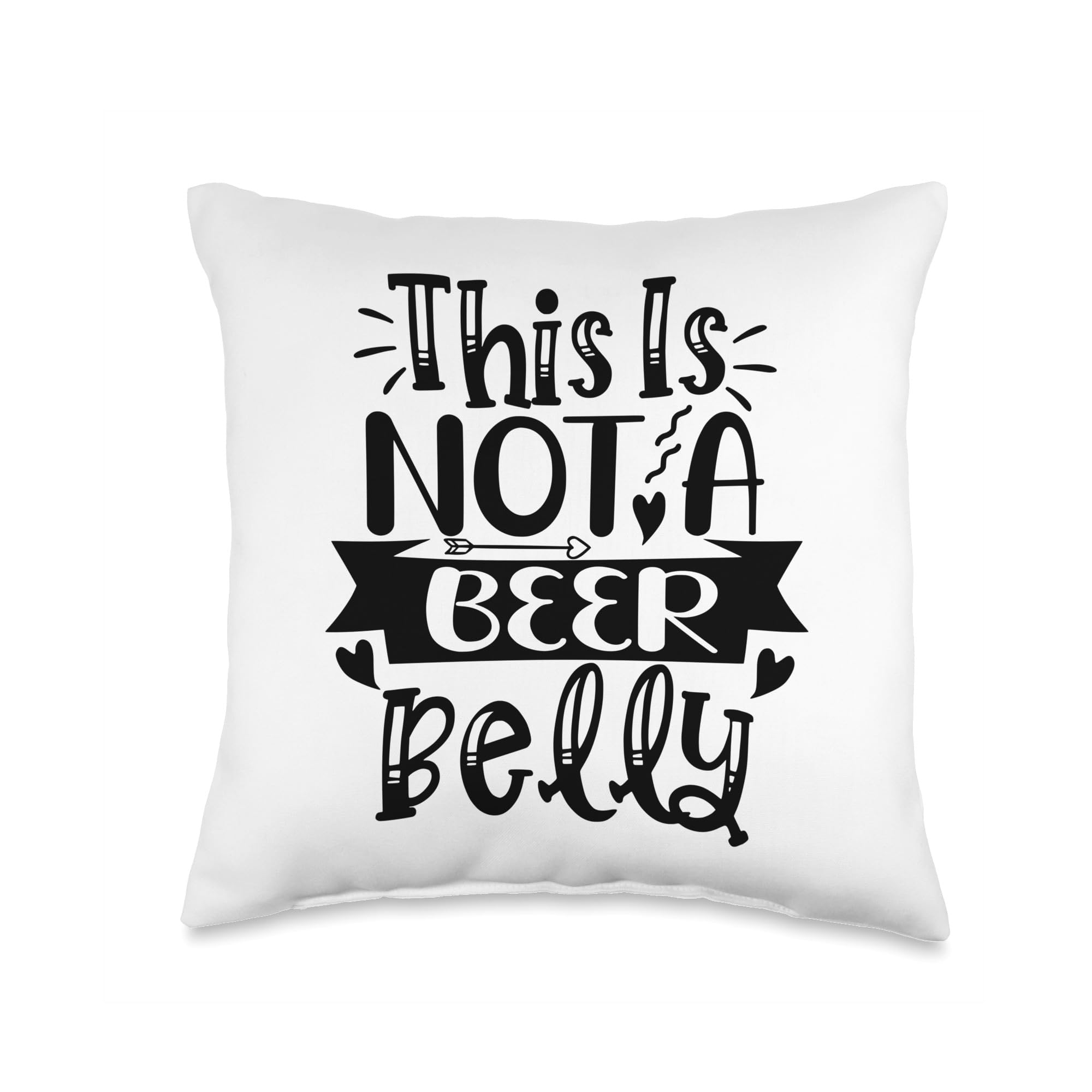 Amazon.com: This Is Not A Beer Belly Funny Quote Mom Throw Pillow