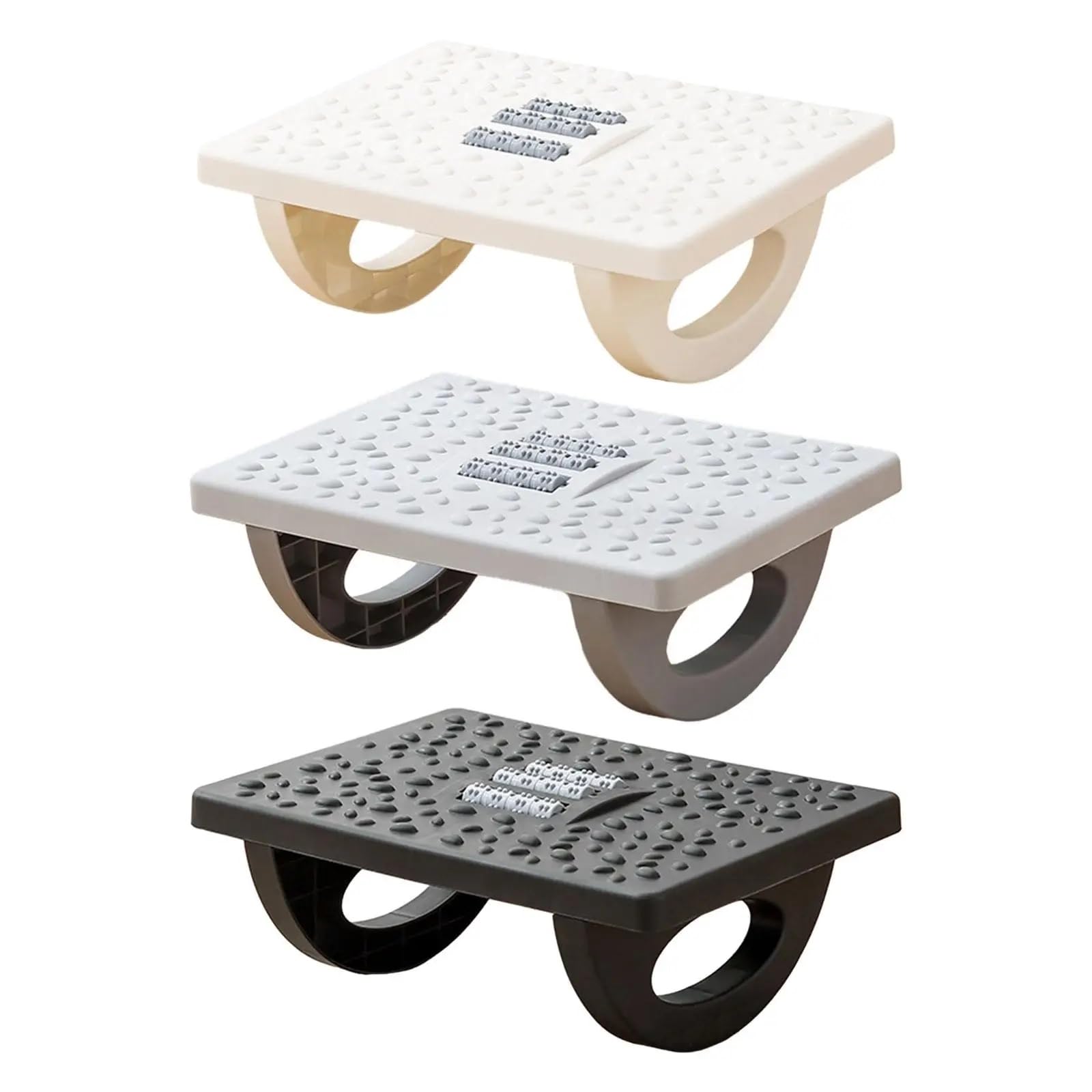 Podnóżek biurowy pod biurko, Podnóżek biurowy pod biurkiem z poduszką z pianki memory, wielokolorowy(White)