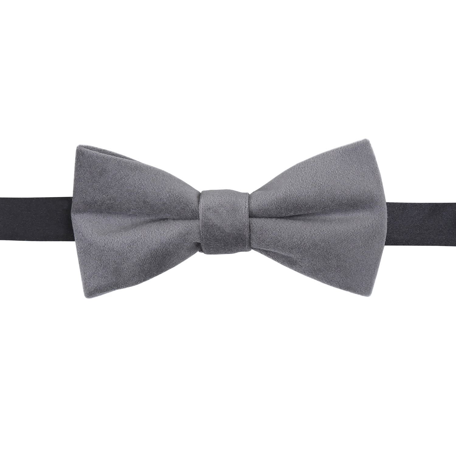 RR DESIGN Kids Suspenders with Matching Velvet Bow Tie Set | Wedding | Family Photos | Events(1-4 Years)-(Grey) 3