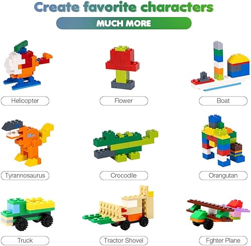 Miniatura 2 de Juego de ladrillos de construcción clásicos, 1546 piezas de bloques de construcción básicos con ruedas, STEM creativo compatible con todas las