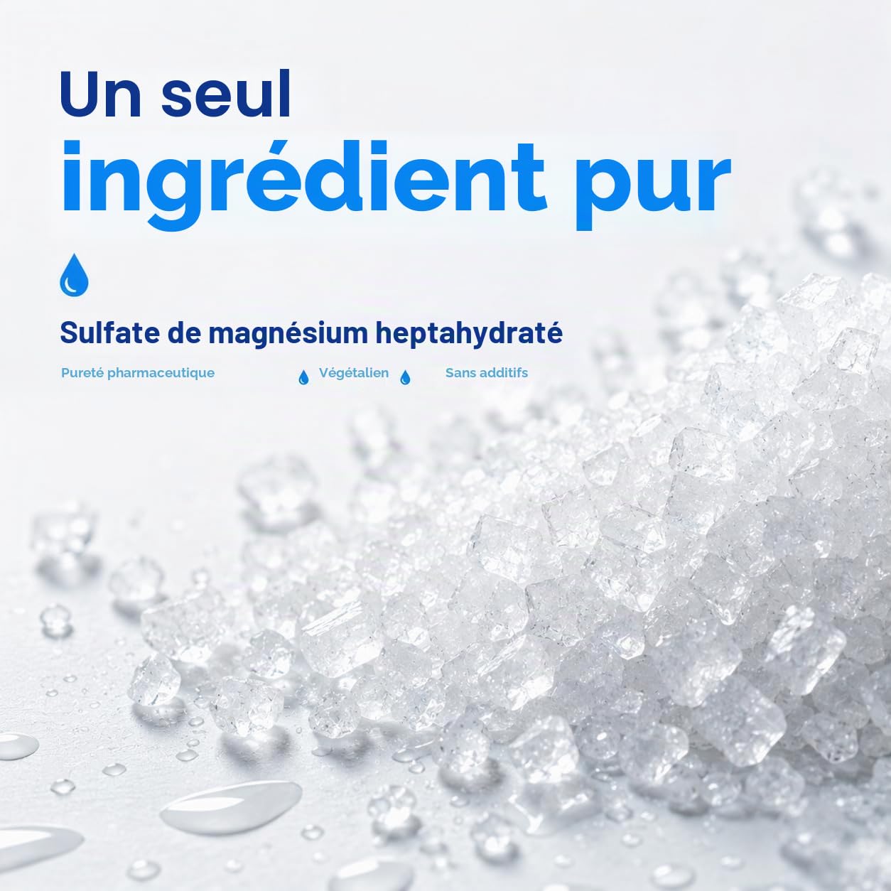 GiDeli Epsom Sel de bain Sel d'Epsom Sel d'Epsom Sel de magnésium pur heptahydraté Qualité pharmaceutique (25 kg)