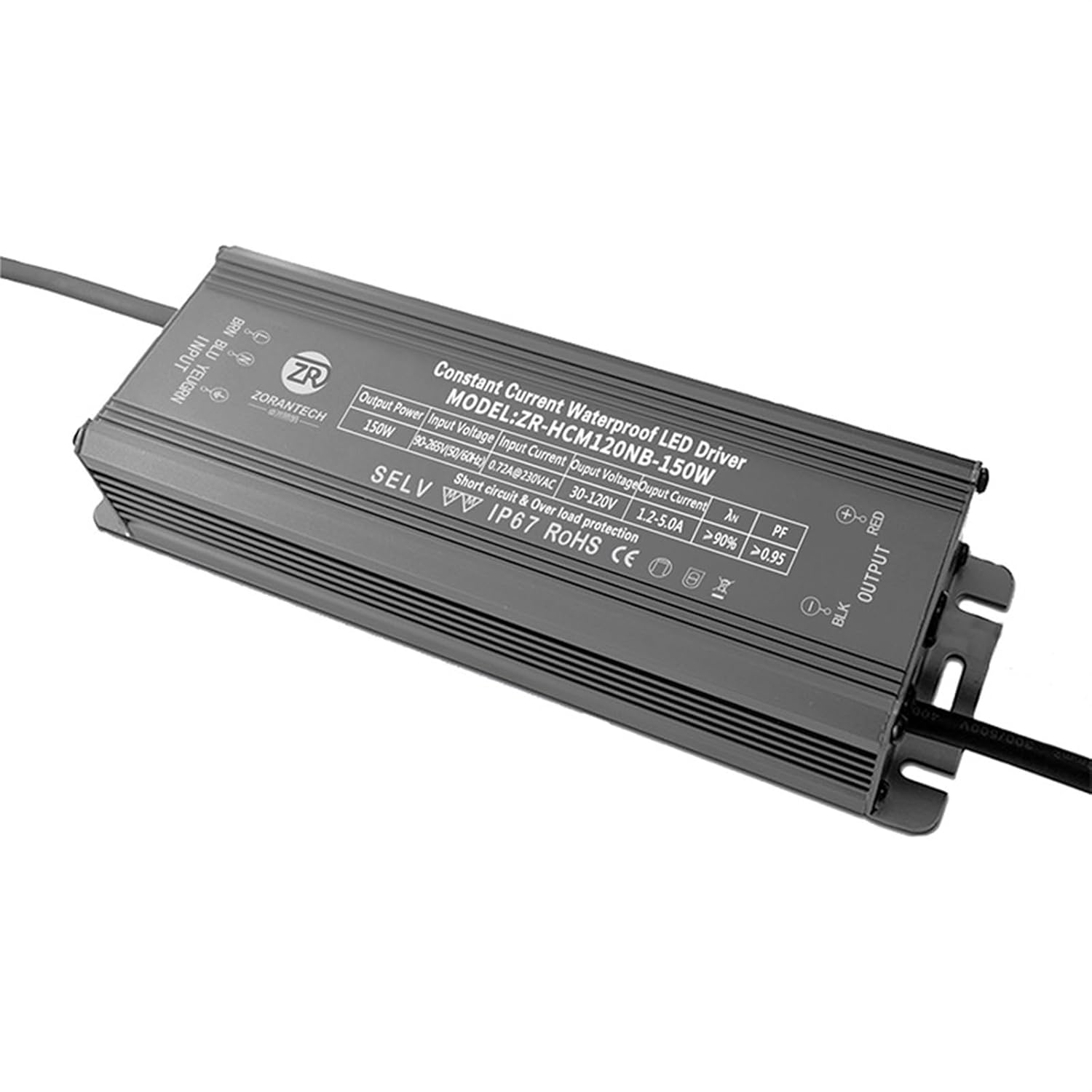 LED Street Light Driver Power Supply 120W Constant Current Low Voltage Waterproof Power Supply Tunnel Light PWM dimming Power Supply Controller