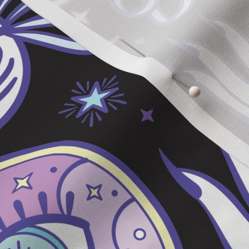 Spoonflower Fabric - Gothic Party Black Fantasy Printed on Petal Signature Cotton Fabric by The Yard - Sewing Quilting Apparel Crafts Decor