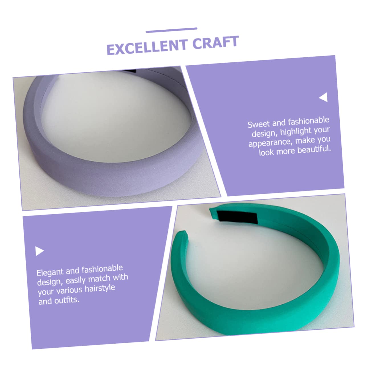 DOITOOL 6piezas Diadema De Tela Ancha y Acolchada Para Mujeres y Pastel Verde Accesorio De Moda y Cómodo Para y Ocasiones Especiales