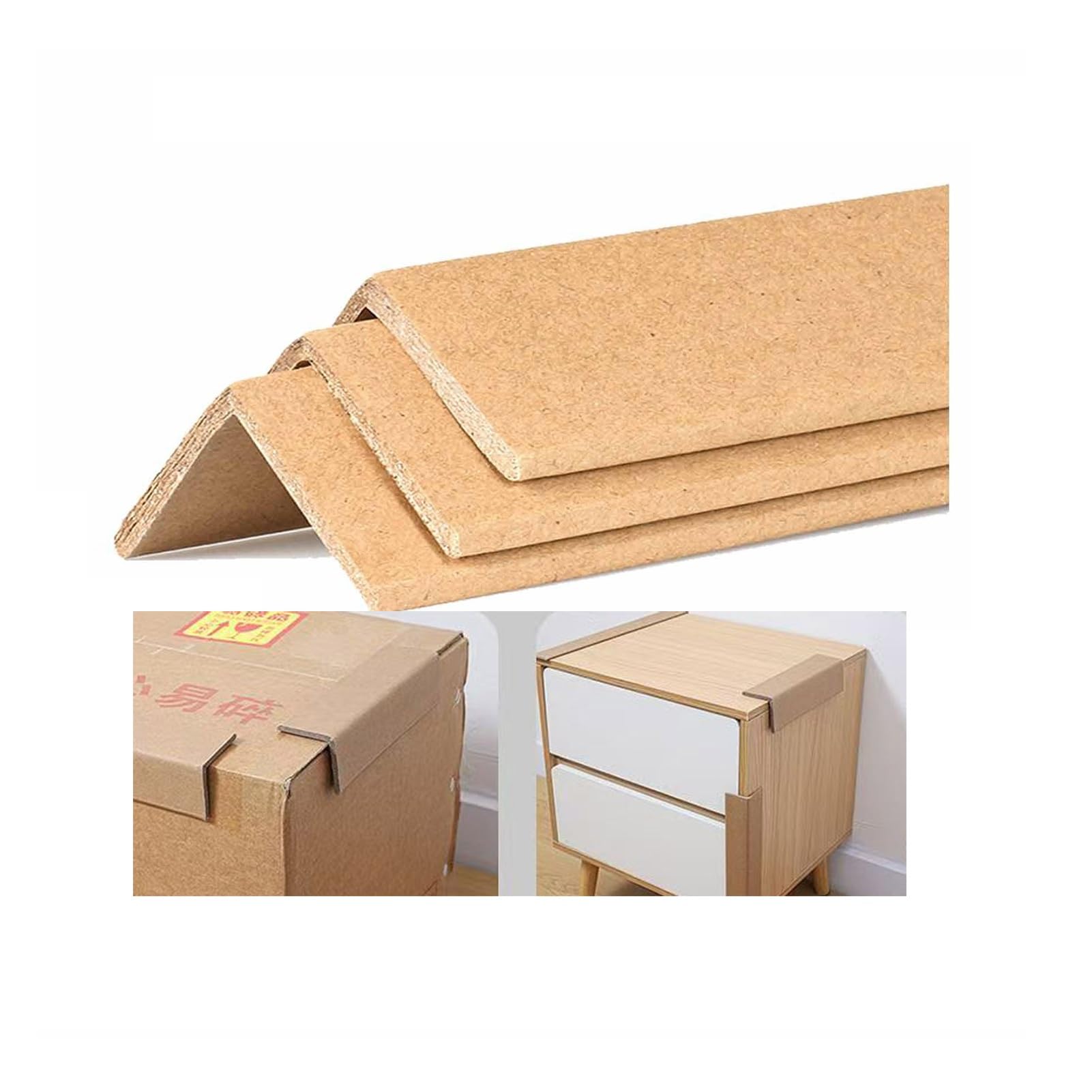Protezioni Angolari Regolabili In Cartone Per Scatole E Mobili Da Spedizione, Protezioni A L Super Resistenti, Supporto Per Telaio Di Imballaggio Riciclabile(100 x 3 x0.3 cm (L x W x THK))