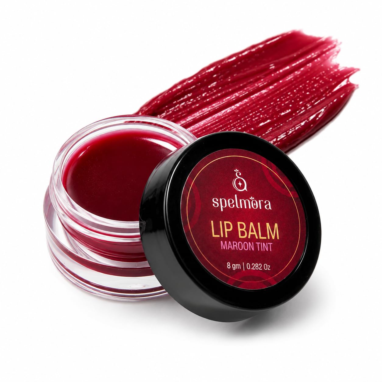 Maroon Tinted Butter Lip Balm for Dry & Chapped Lips, Hydrating Lip Tint with Shea Butter, Cocoa Butter, Beeswax, Castor Oil & Vitamin E, Lightweight Non-Sticky Daily Lip Care, 8g-image-24
