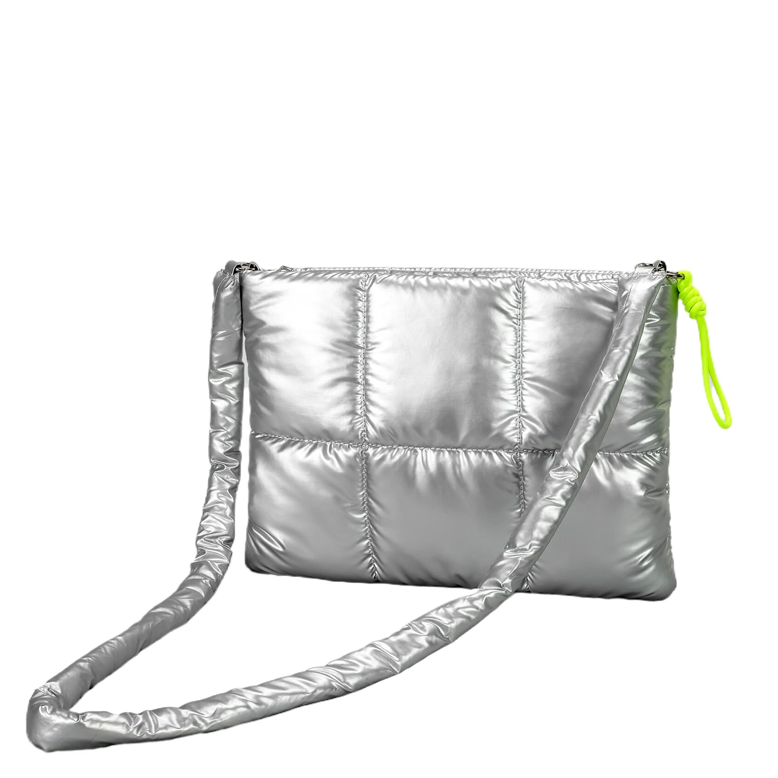 JQAliMOVVPuffy Laptop Sleeve 13 inch 14 inch 15 inch 16 inch, Quilted Puffer Laptop Case with Strap