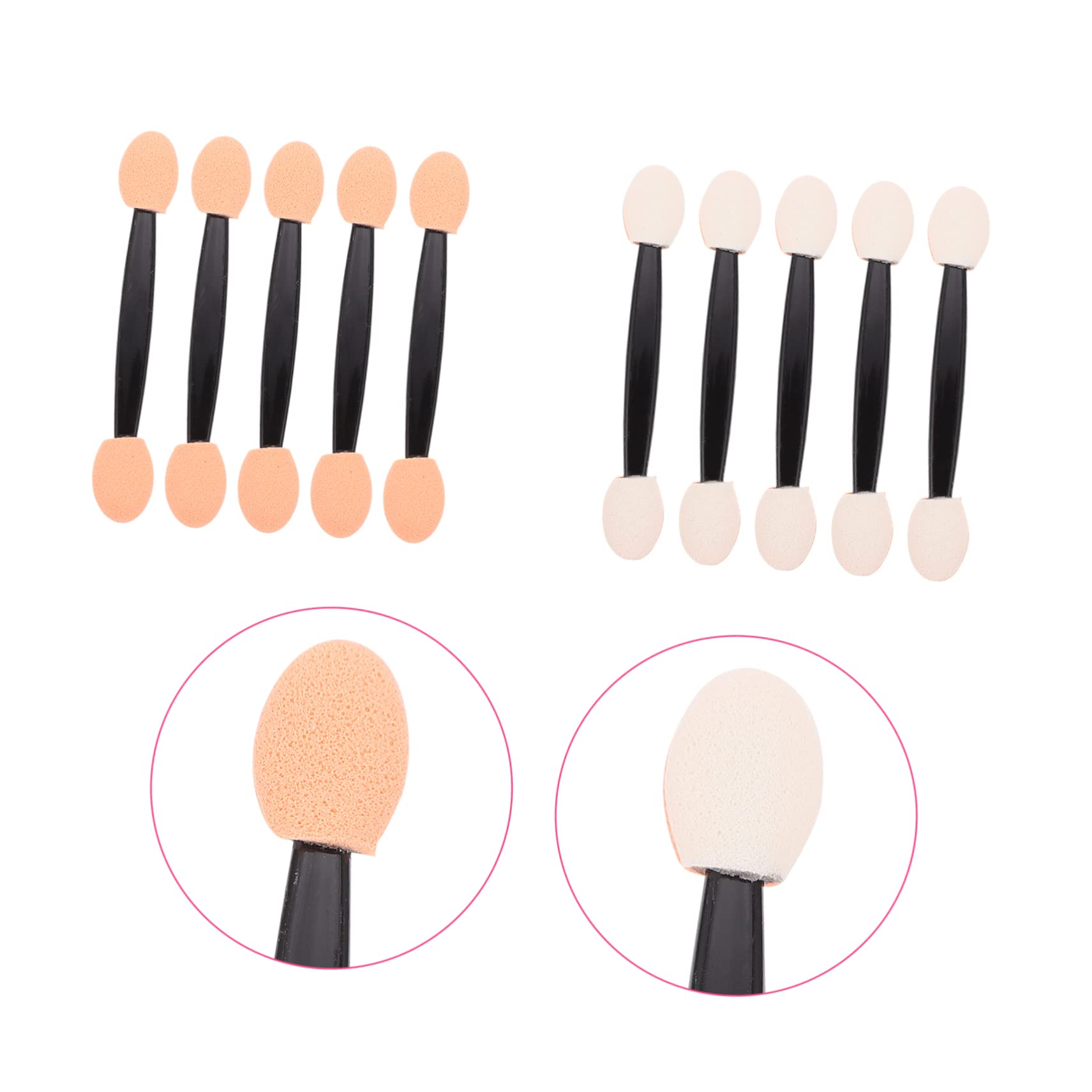 Housoutil 300 Pcs Double Ended Eyeshadow Brush Latex Sponge Smudger Makeup Applicator Make up Sponge Sponges for Makeup Beauty Sponge Makeup Brush Makeup Tool Cosmetic Eye Shadow Plastic