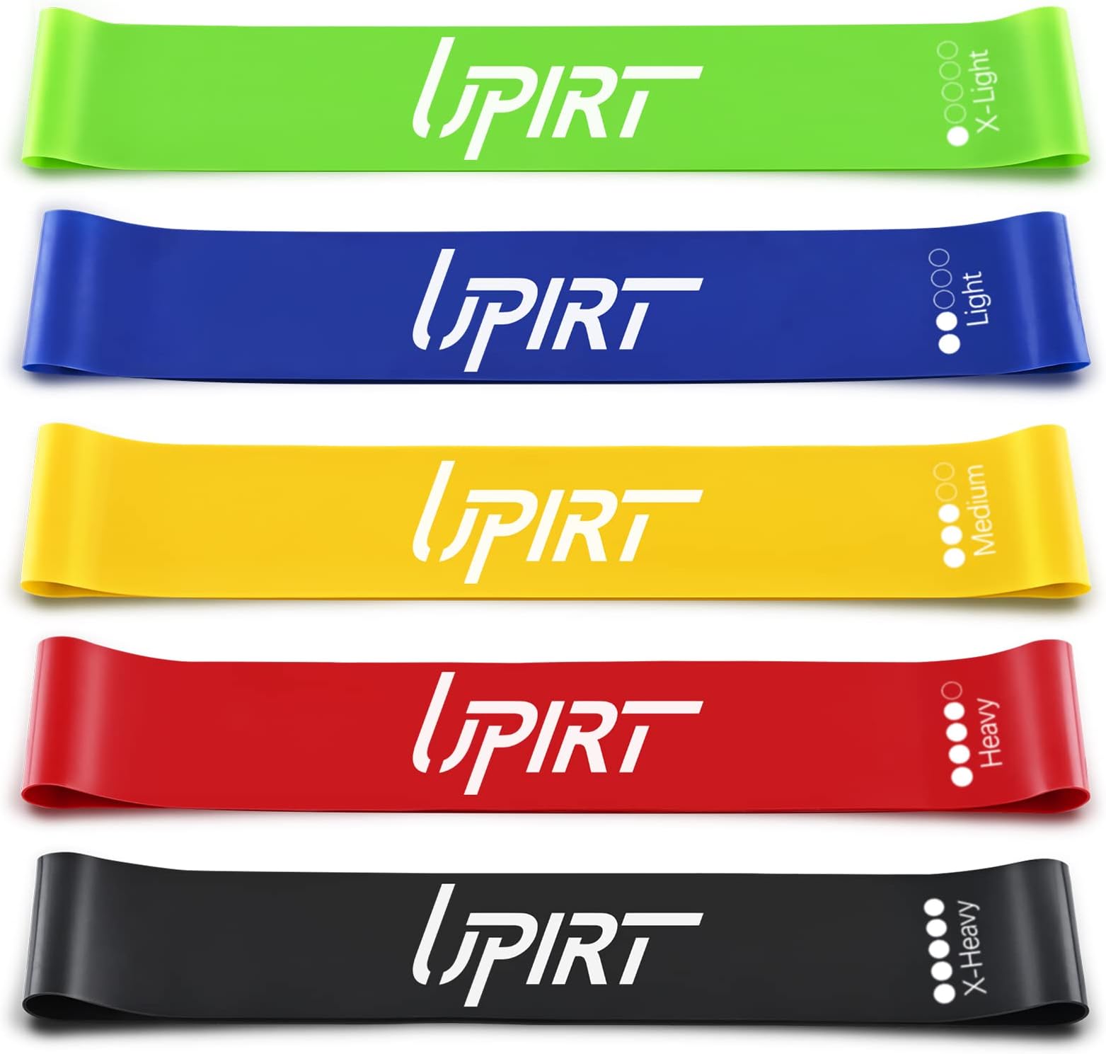 Resistance Bands Different Resistance Levels Exercise Bands with Instruction Professional Natural Latex Workout Bands for Home Exercise, Strength Training, Yoga, Rehab, Physical Therapy 5 Packs