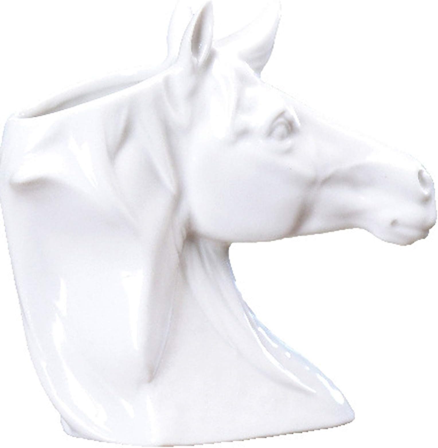 ChezMax Ceramic Succulent Planter Pot Horse Shaped Planter Ceramic Flower Cactus Container Pot for Garden Decorative Indoor Plants