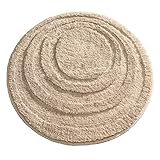 iDesign Spa Microfiber Round Accent Shower Rug, Bath Mat for Master, Guest, Kids' Bathroom, Entryway, 24