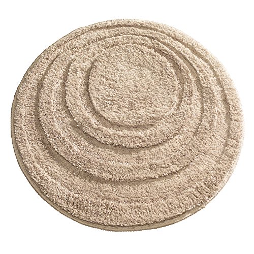 iDesign Spa Microfiber Round Accent Shower Rug, Bath Mat for Master, Guest, Kids' Bathroom, Entryway, 24