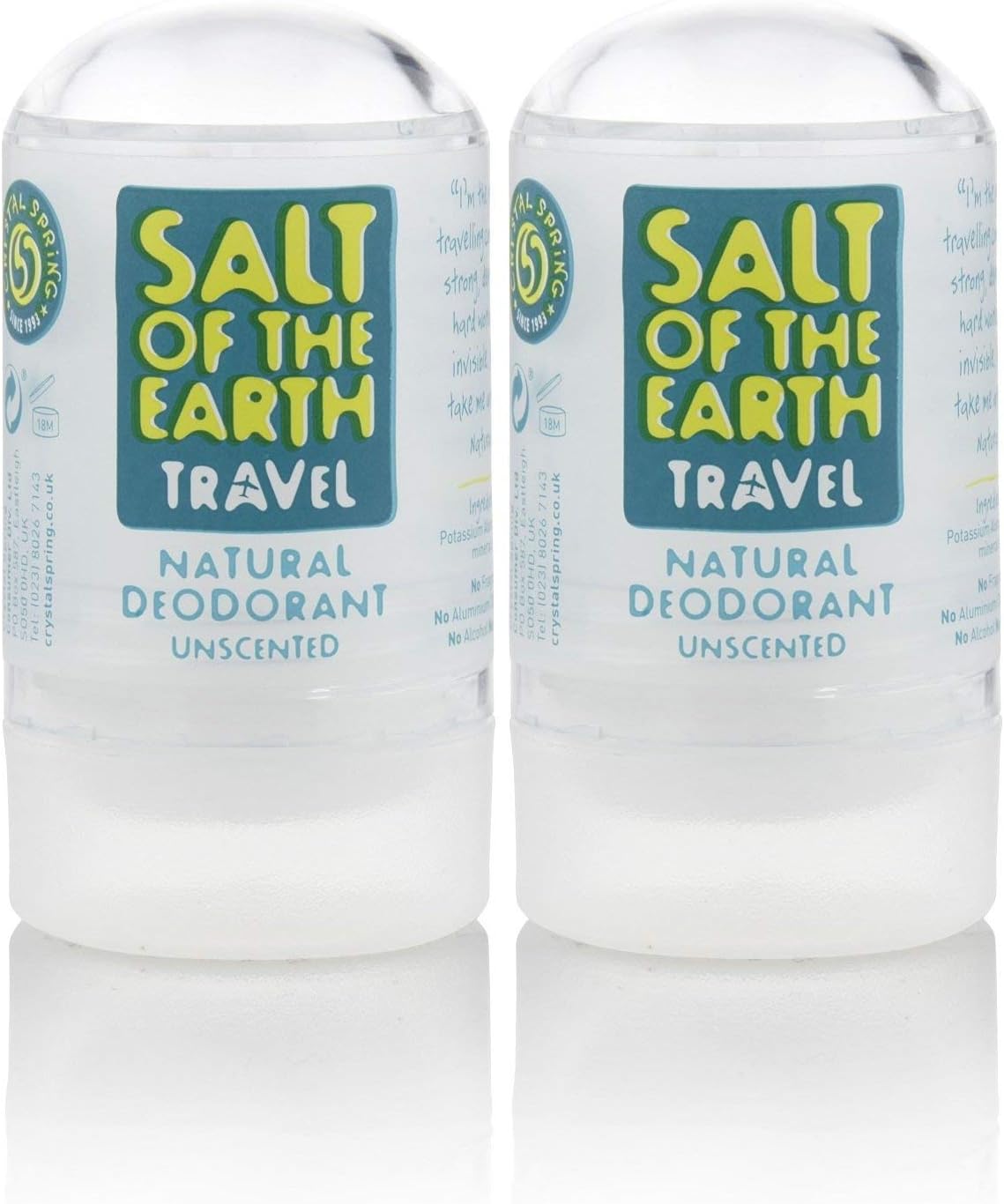 UNSCENTED NATURAL CRYSTAL ROCK DEODORANT 2x50g