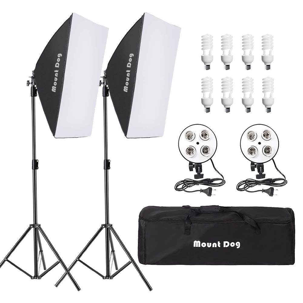 Buy MOUNTDOG Softbox Lighting Kit 1600W Photography Professional
