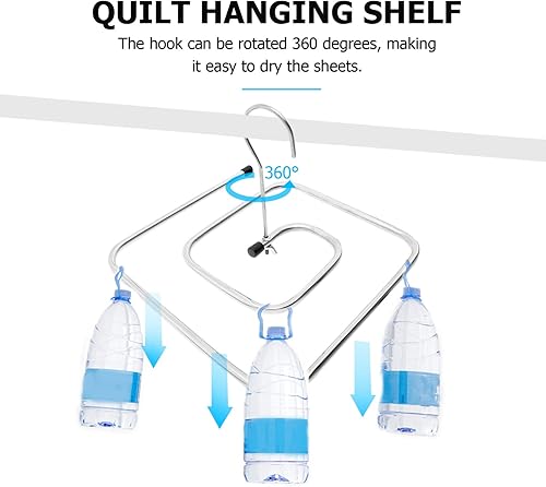 Miniatura 4 de DOITOOL Estante de secado en forma de espiral, resistente al viento, colgador de mantas, colgadores de secado de ropa para sábanas, toallas de baño,