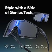 Vista 5 de CHAMELO Falcon Smart Sports Sunglasses with Instant Automatic Tint Adjustment, Solar-Powered, IP68 Waterproof