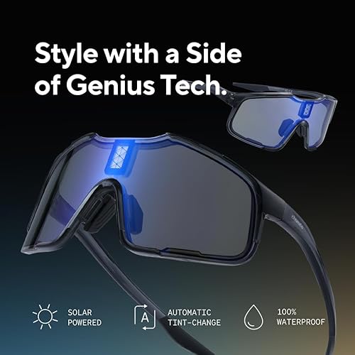 Miniatura 5 de CHAMELO Falcon Smart Sports Sunglasses with Instant Automatic Tint Adjustment, Solar-Powered, IP68 Waterproof