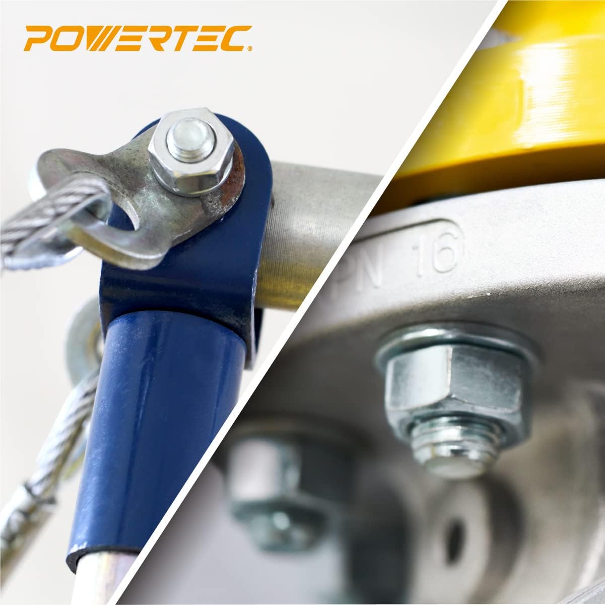 POWERTEC QLN1107 1/2"-13 Stainless Hex Nut – 100 Pack