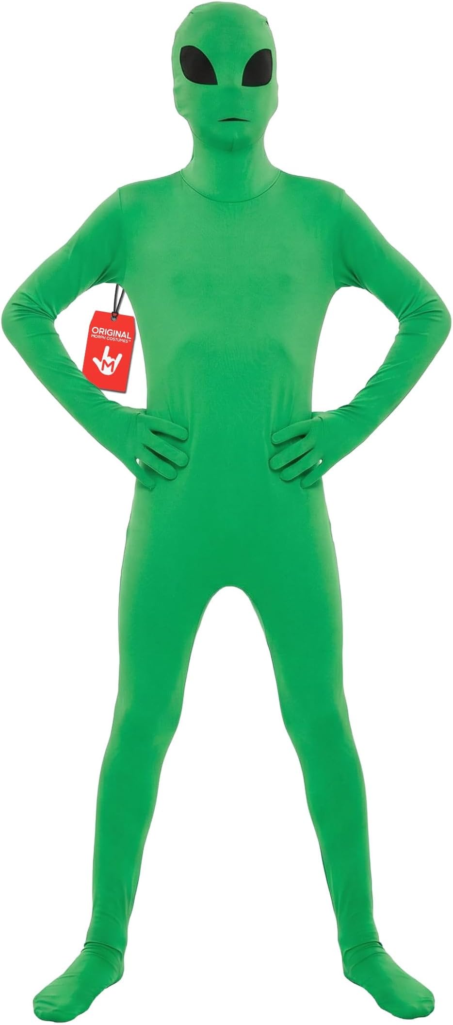 Morphsuits Green Alien Costume for Kids, Halloween Costume, Large