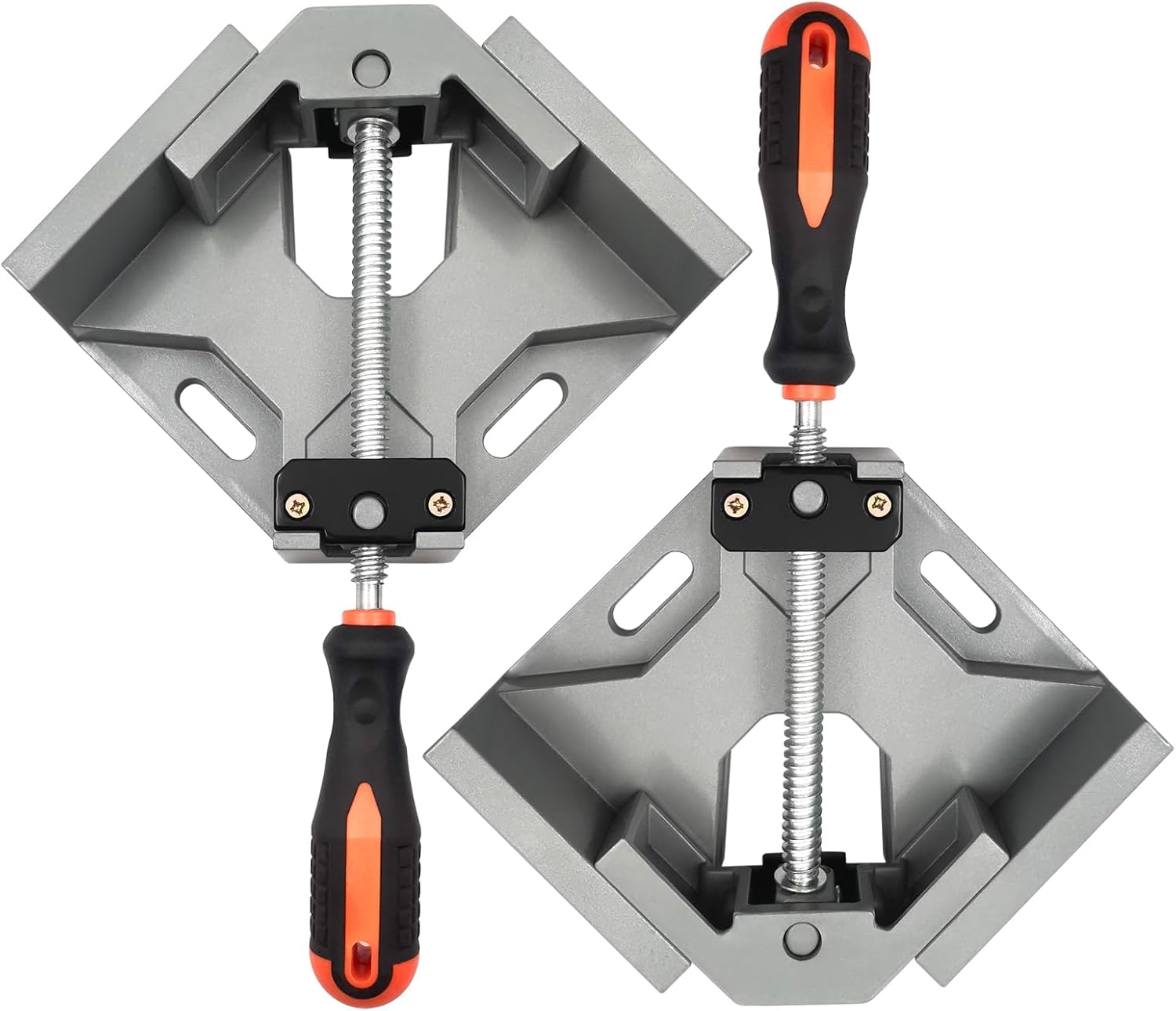 Corner Clamp 90 Degree Right Angle Clamps, Woodworking Corner Clamps with Adjustable Aluminum Alloy Swing Jaw (2)