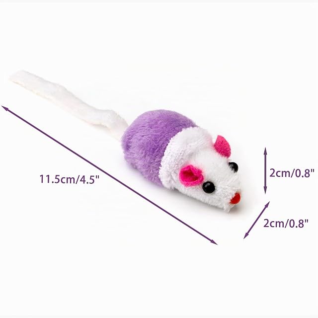 Foto 5 de 8 de Chiwava 36 Piezas 11,5 cm Juguetes para Gatos Pequeño traqueteo Ratones Lindo Color Doble pequeño Ratón Gato…