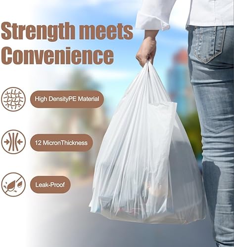 Miniatura 4 de ROYALNA - Bolsas de plástico reutilizables y desechables para restaurantes, tiendas de conveniencia, alimentos, 12 x 6.5 x 21 pulgadas