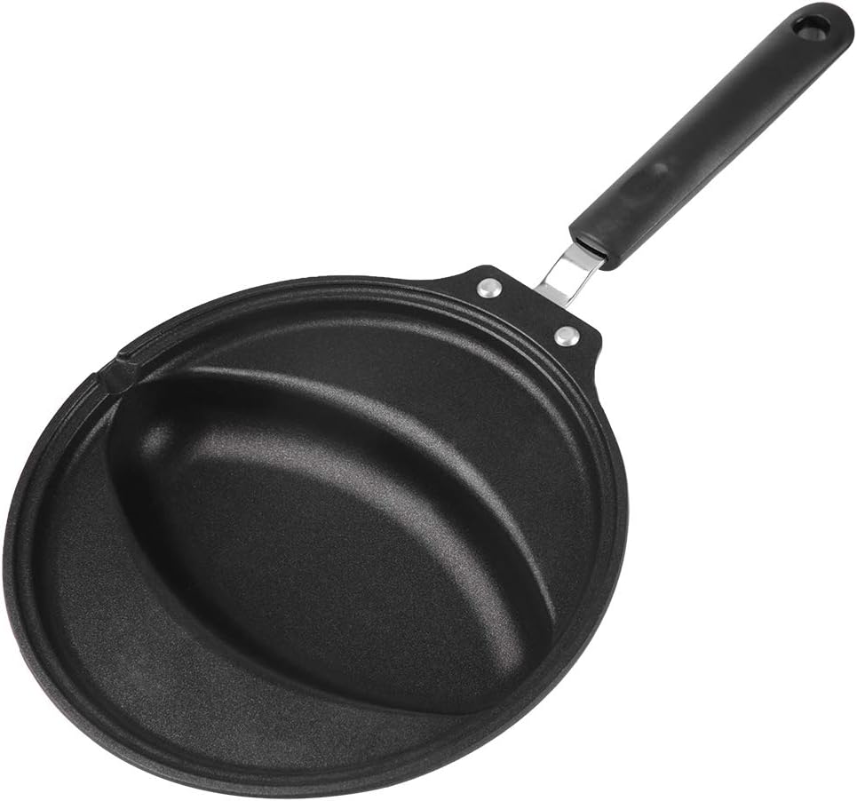 Alvinlite Non Stick Omelette Maker, Aluminum Egg Frying Pan Omurice Mold Omelet Rice Making with Black Coating Egg Skillet for Breakfast for Gas Stove Induction 8inch*6inch