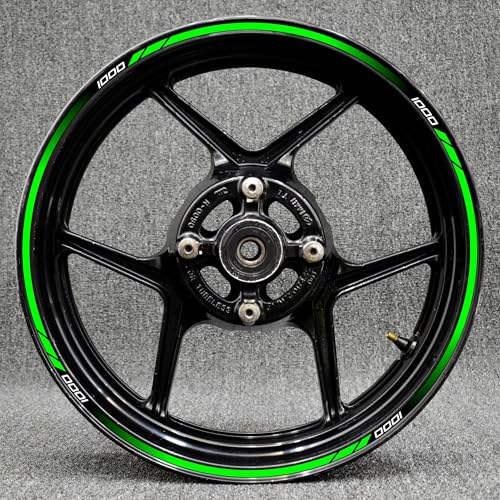 GFMNOY 17"Rim Wheel Rim Decal Sticker Compatible with Kawasaki Z1000(Green) by GFMNOY - Used condition - Image 4