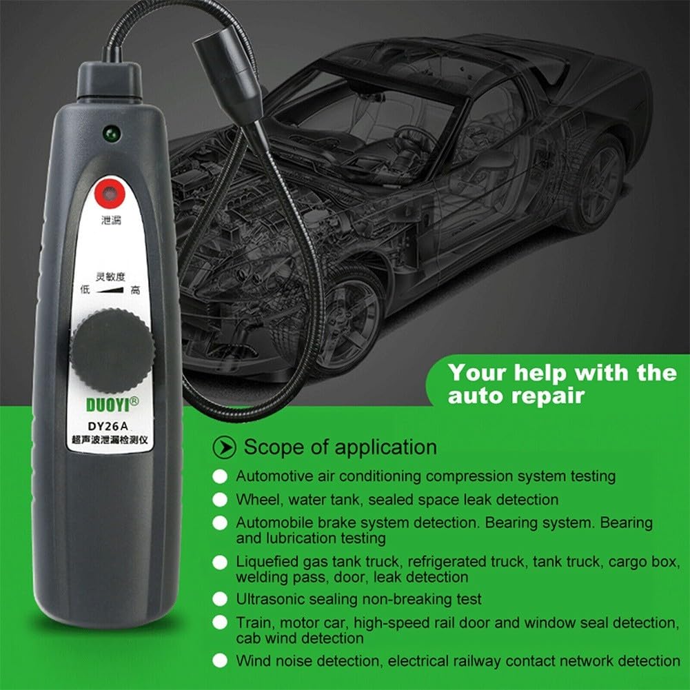 Detector de fugas de vacío ultrasónico para HVAC y automoción, detector de fugas, medidor de fugas de presión de aire, agua, gas, herramienta de diagnóstico de vacío