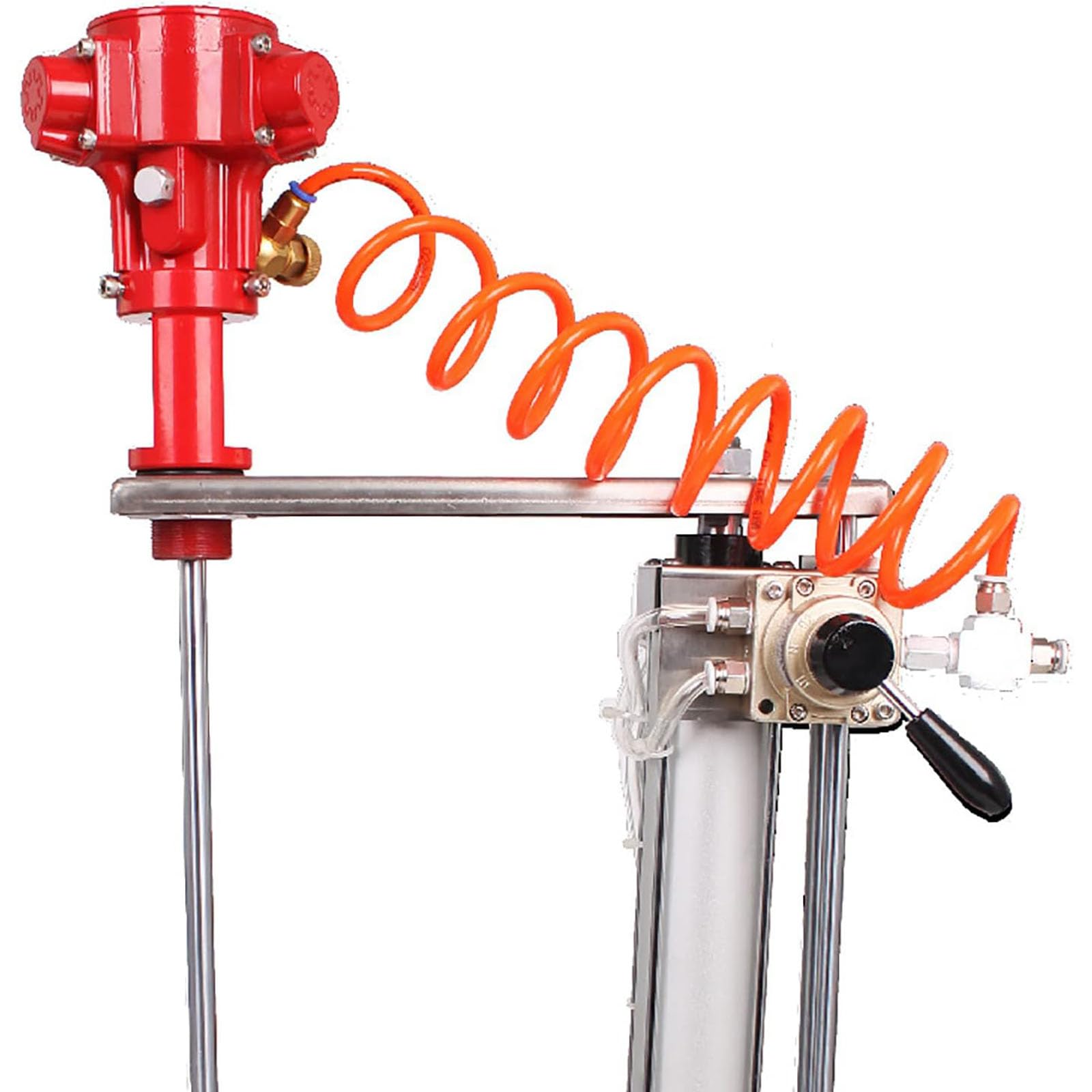 Miscelatore Pneumatico For Vernice 5 Galloni, Agitatore For Vernice A Sollevamento Automatico, Con Supporto Regolabile In Altezza, Velocità Di Rotazione: 1500-2600 Giri/min, Acciaio