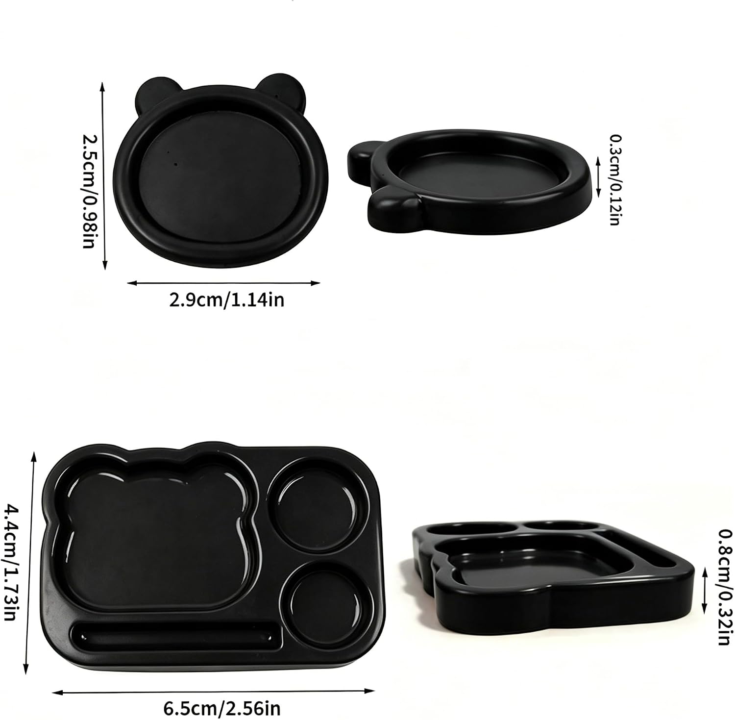 15 Pack Reptile Feeding Dish Set with 12 Bowls & 3 Feeding Trays, Crested Gecko Food Dishes, Small Pet Feeding Cups for Jumping Spider, Tarantula, Hermit Crab, Beetle, Isopods, Lizard Tank Accessories image 4