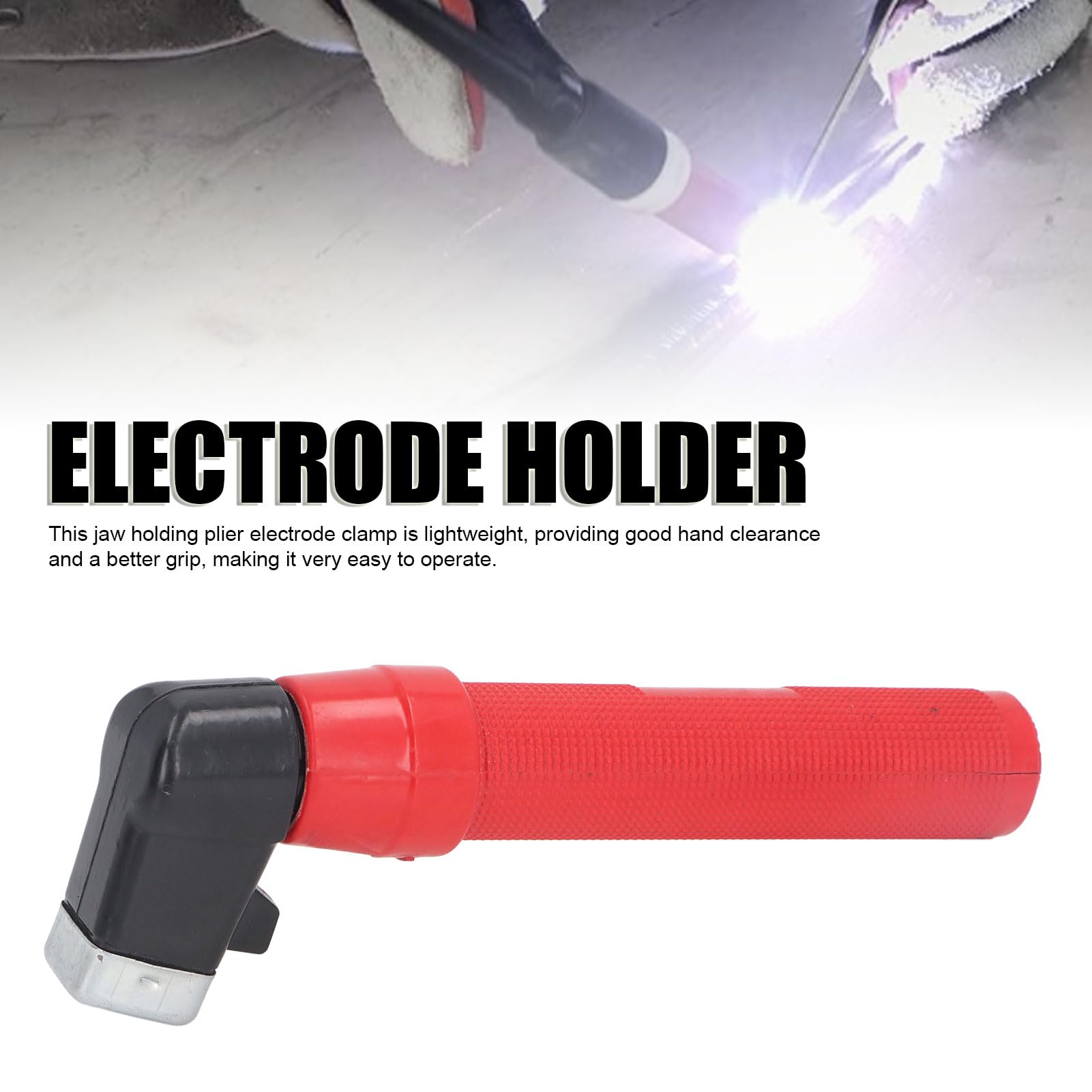FLEXMAN Welding Electrode Holder, 400A Non Slip Heavy Duty Jaw Holding Plier Electrode Clamp, Heavy Duty Electrode Clampfor Factories, Workshops, Automotive Repair