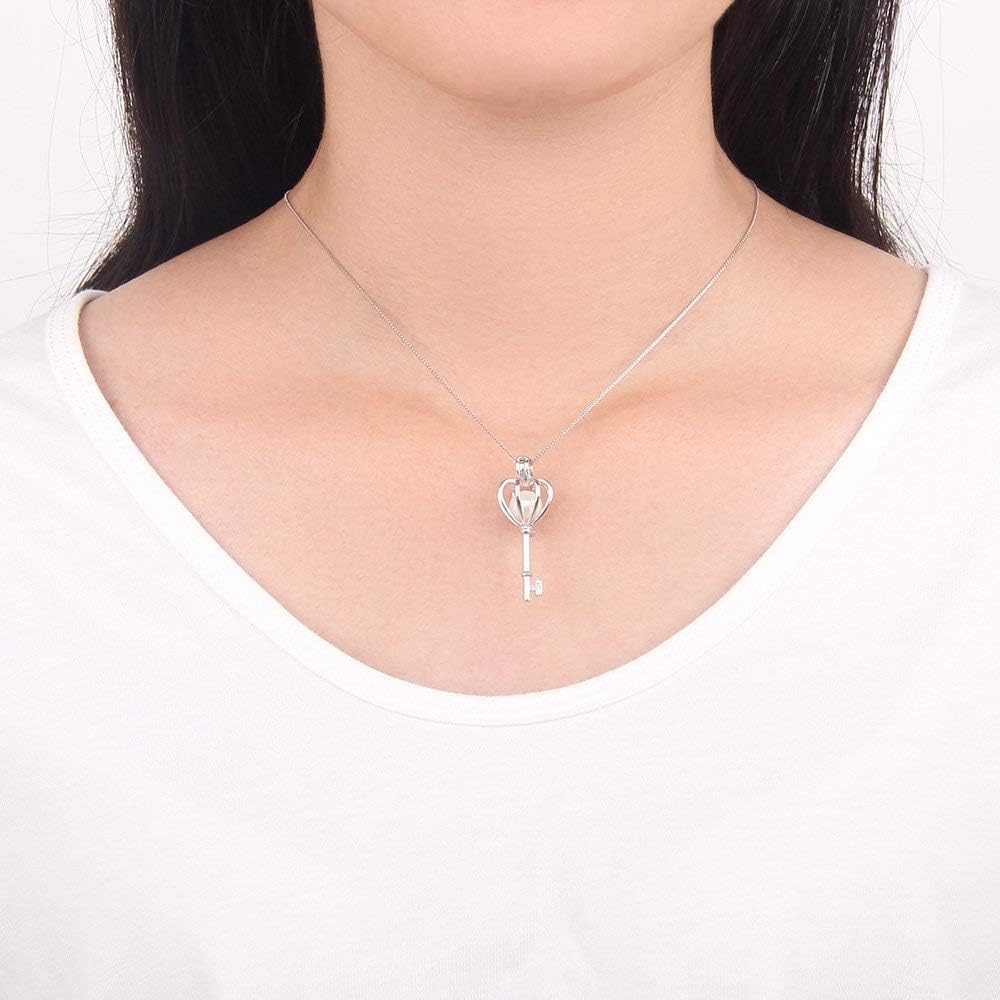 Sterling Silver Heart Key Cage Pendant for Women, Pearl Jewelry Making, Essential Oil Diffuser Lockets - Image 6