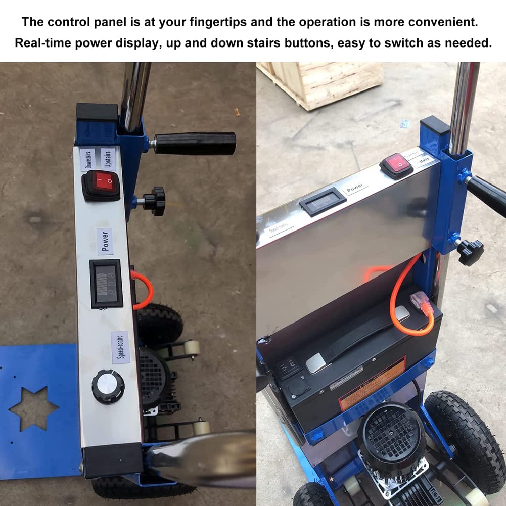 BOCbco 2 Pcs Carrello Saliscale Elettrico Pieghevole per Scale, Carico 200 Kg, Salva-Lavoro con Motore Brushless Silenzioso