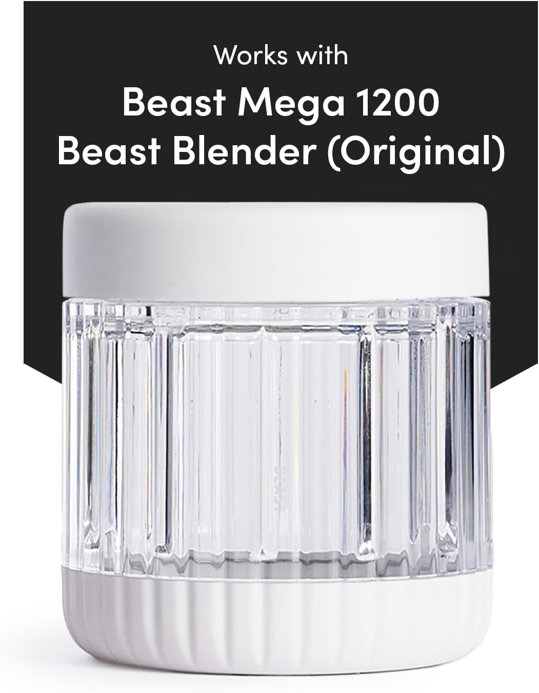 Beast 500mL Blending Vessel + Storage Lid | Compatible with 1000W Beast Blender | Blend Smoothies and Shakes (Cloud White)