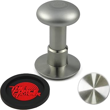 مجموعة قياسية من مكبس القهوة الأوتوماتيكي Force Tamper - مقبض فضي، 58.50 مم