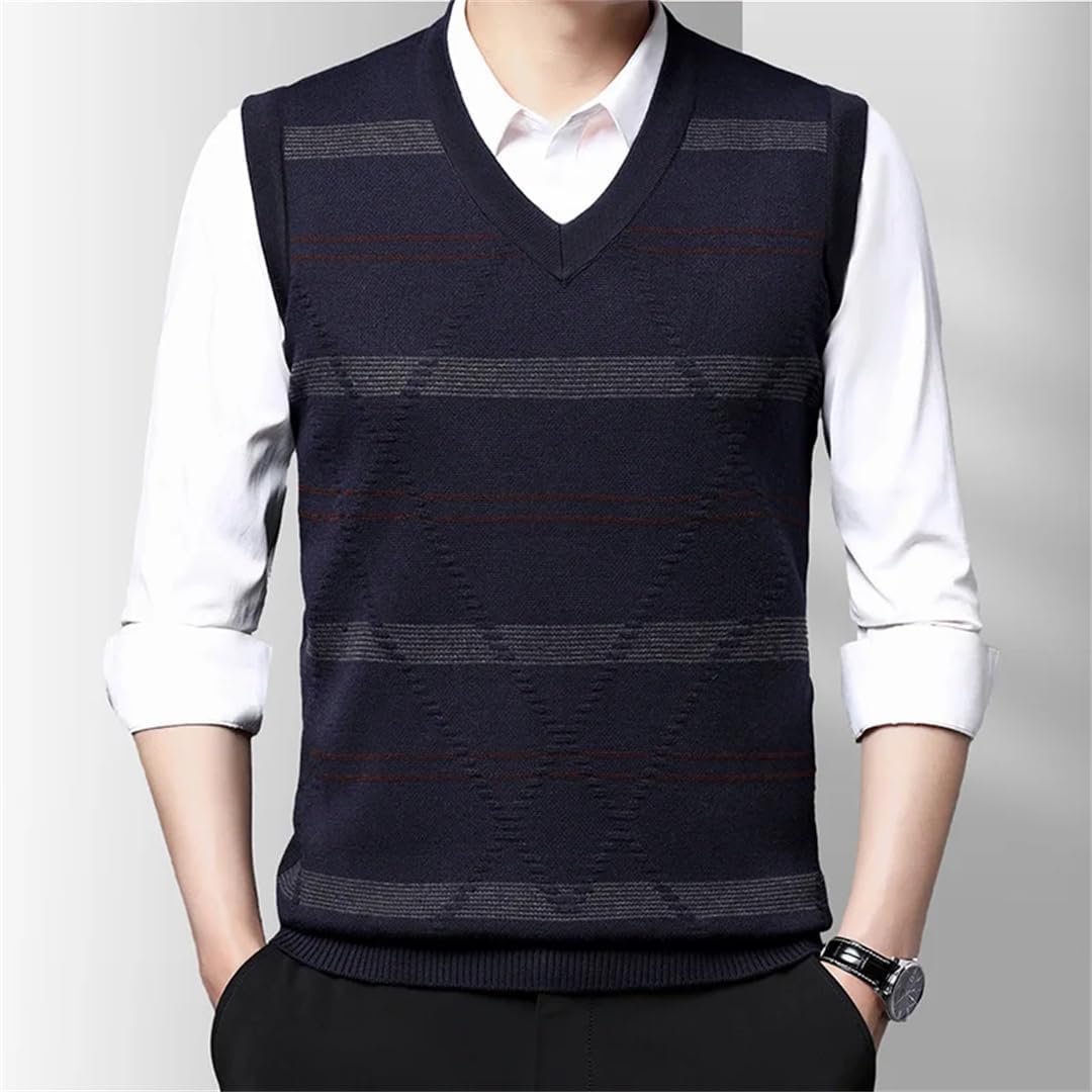 Men Arrival Sweater Vest Clothes V-Neck Collar Knitted Sweater Slim Fit Daliy Sweater for Men Vest
