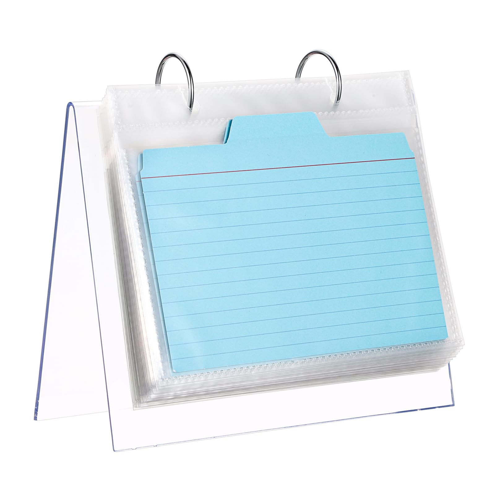 BSTKEY Flip Through Index Card Display Stand for 4x6 inch Cards (No Card)