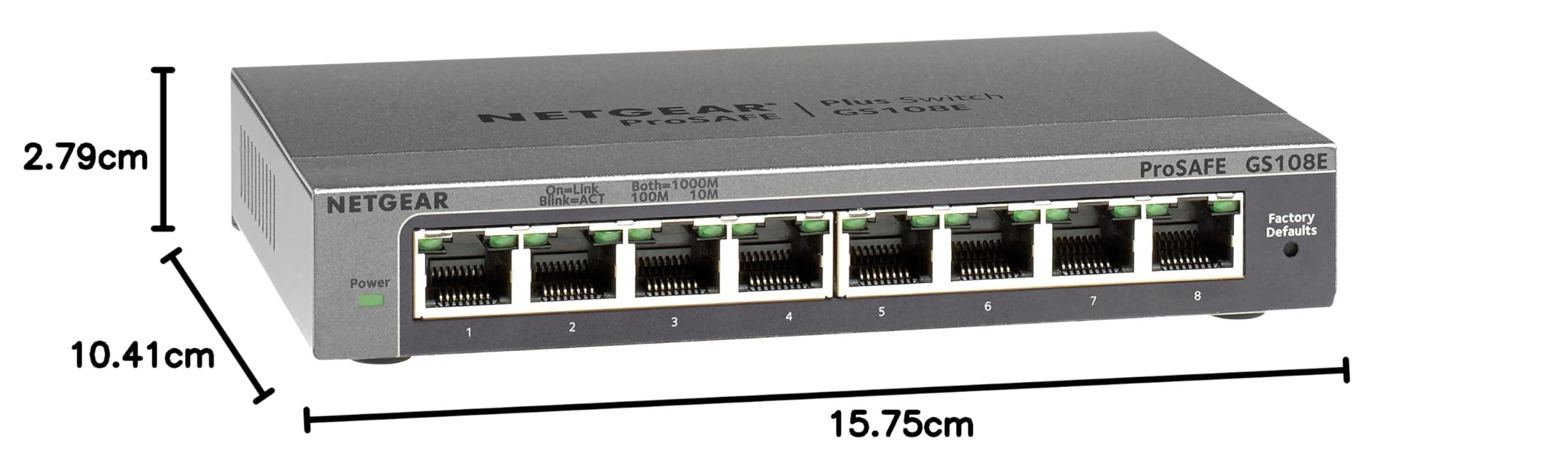 NETGEAR 8ポートGigabit Ethernet Plus Switch NETGEAR 8-Port Gigabit Ethernet Unmanaged Switch (GS308) Home