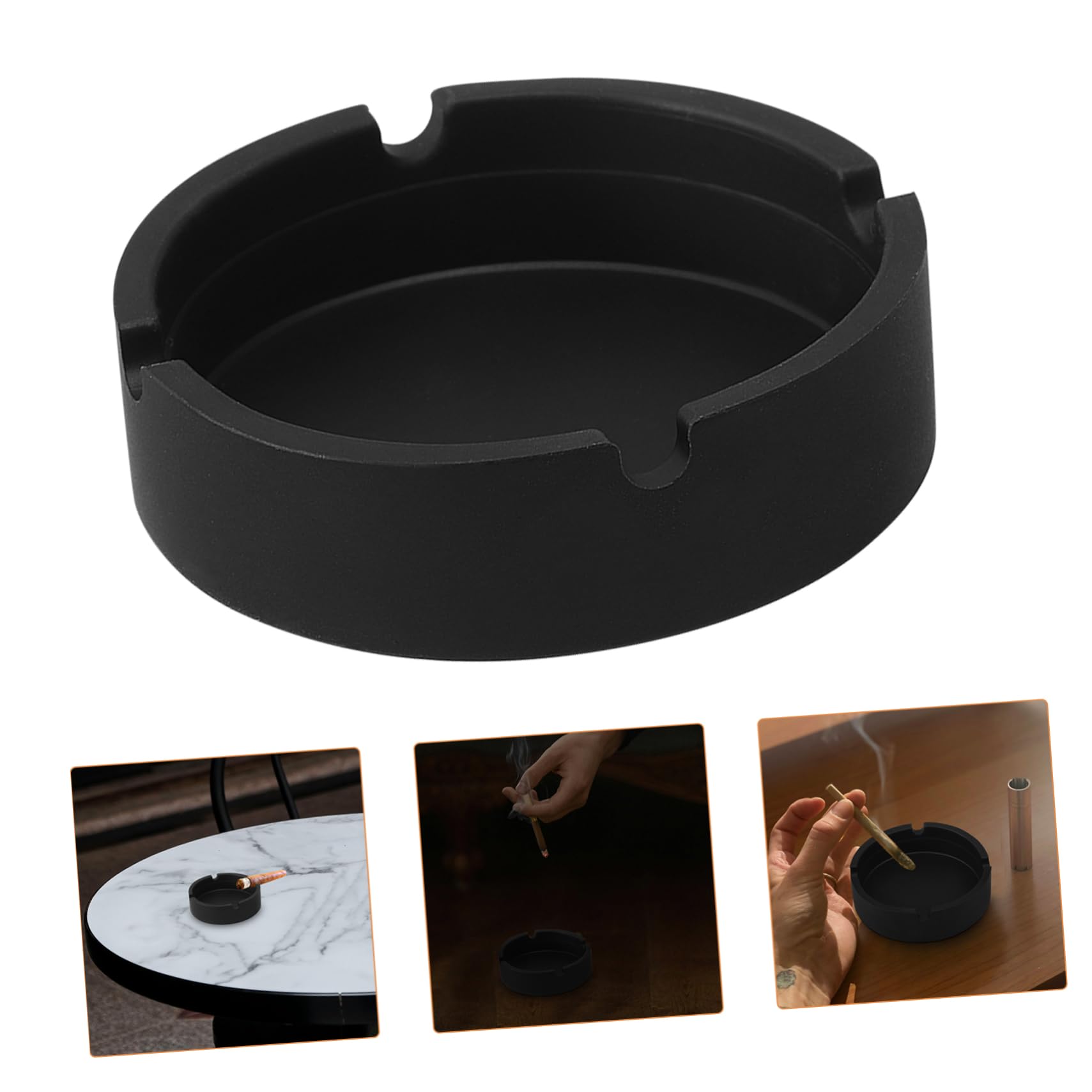 IMIKEYA 16 posacenere in silicone riutilizzabile forma rotonda design compatto antiscivolo e per ufficio e casa