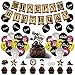 smileh Harry Potter Decoraciones de Fiesta Cumpleaños Wizard Globos Feliz Cumpleaños del Pancarta Mago Decoración de Tartas para Niños Harry Potter Cumpleaños Decoración