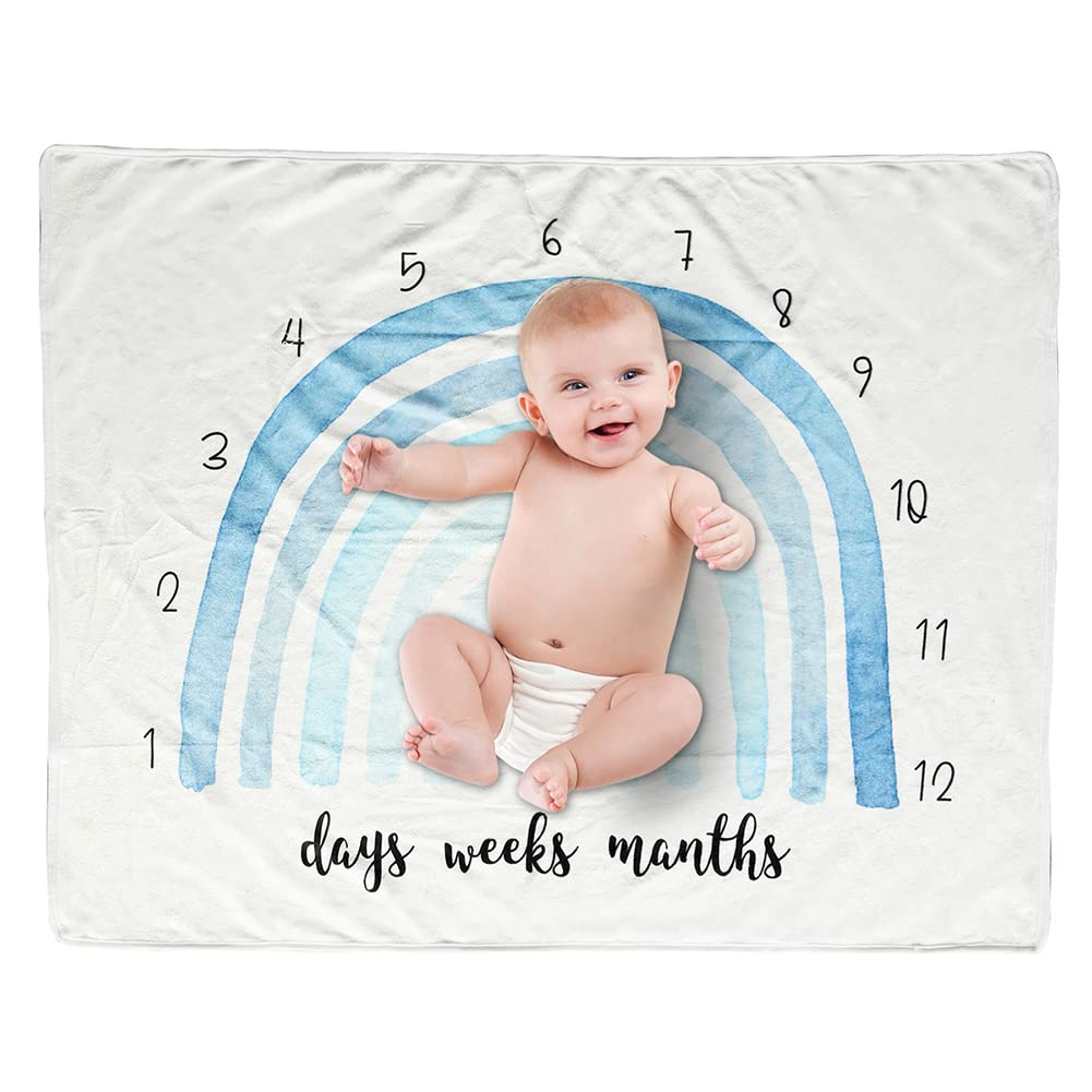 Tapis évolutif Bébé 100 Cm - Couverture Mois Par Mois Pour Photos Souvenirs De 0 à 12 Mois