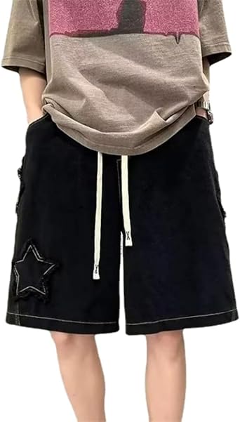 Long Baggy Jean Shorts Jorts Baggy Short Jeans Y2K Jorts Short Jeans with Pockets Trendy Baggy Summer Jorts